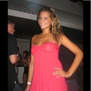 Rubicon strapless pink summer dress Small